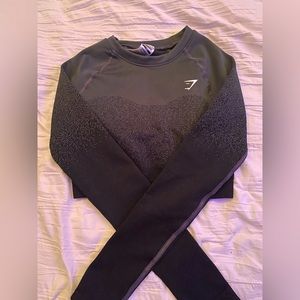 Gymshark adapt ombré long sleeve crop top
